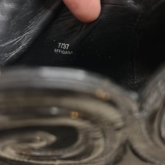 Brian Atwood Figara Suede Patent Platform circus Booties size 37 noir black - Picture 10 of 13